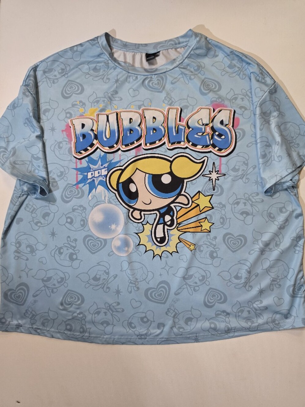 Powerpuff Girls Bubbles Shein T-Shirt Mens 2XL Blue White 90s Style Graphic Tee